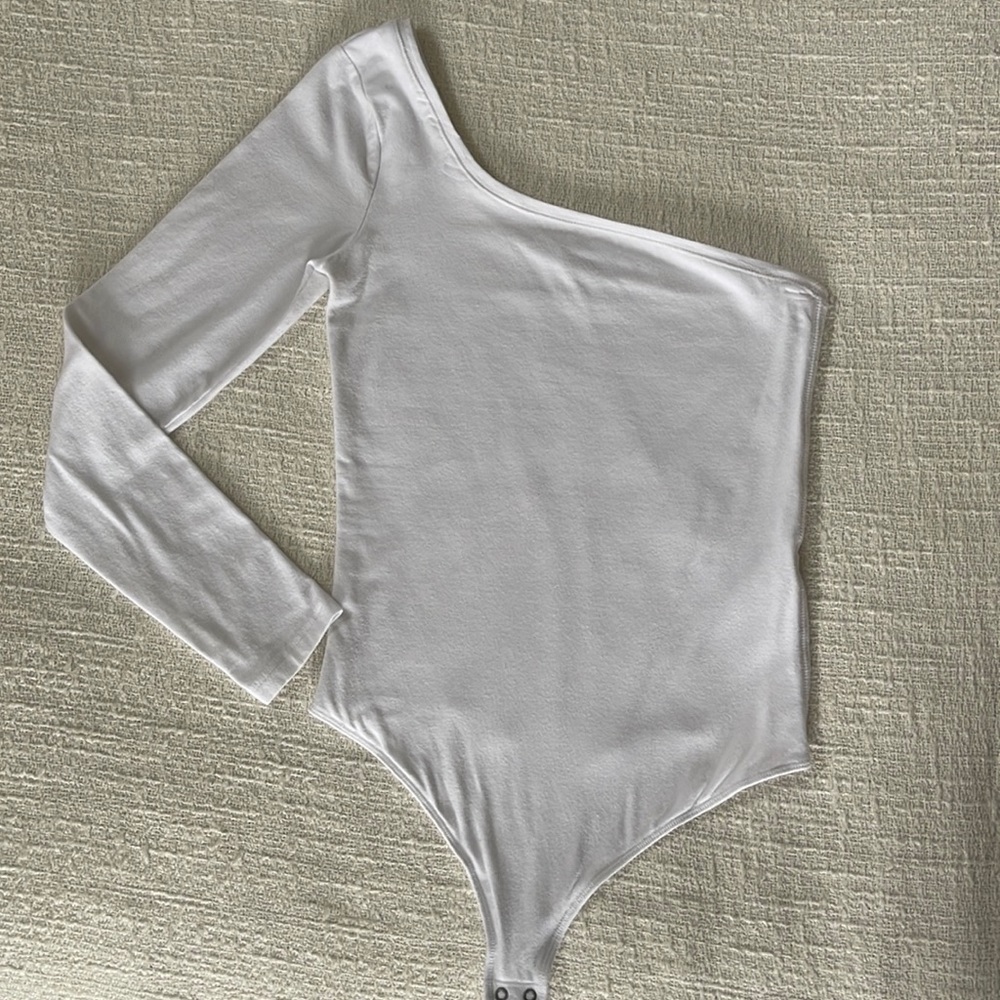 Abercrombie & Fitch One Shoulder Cotton Bodysuit